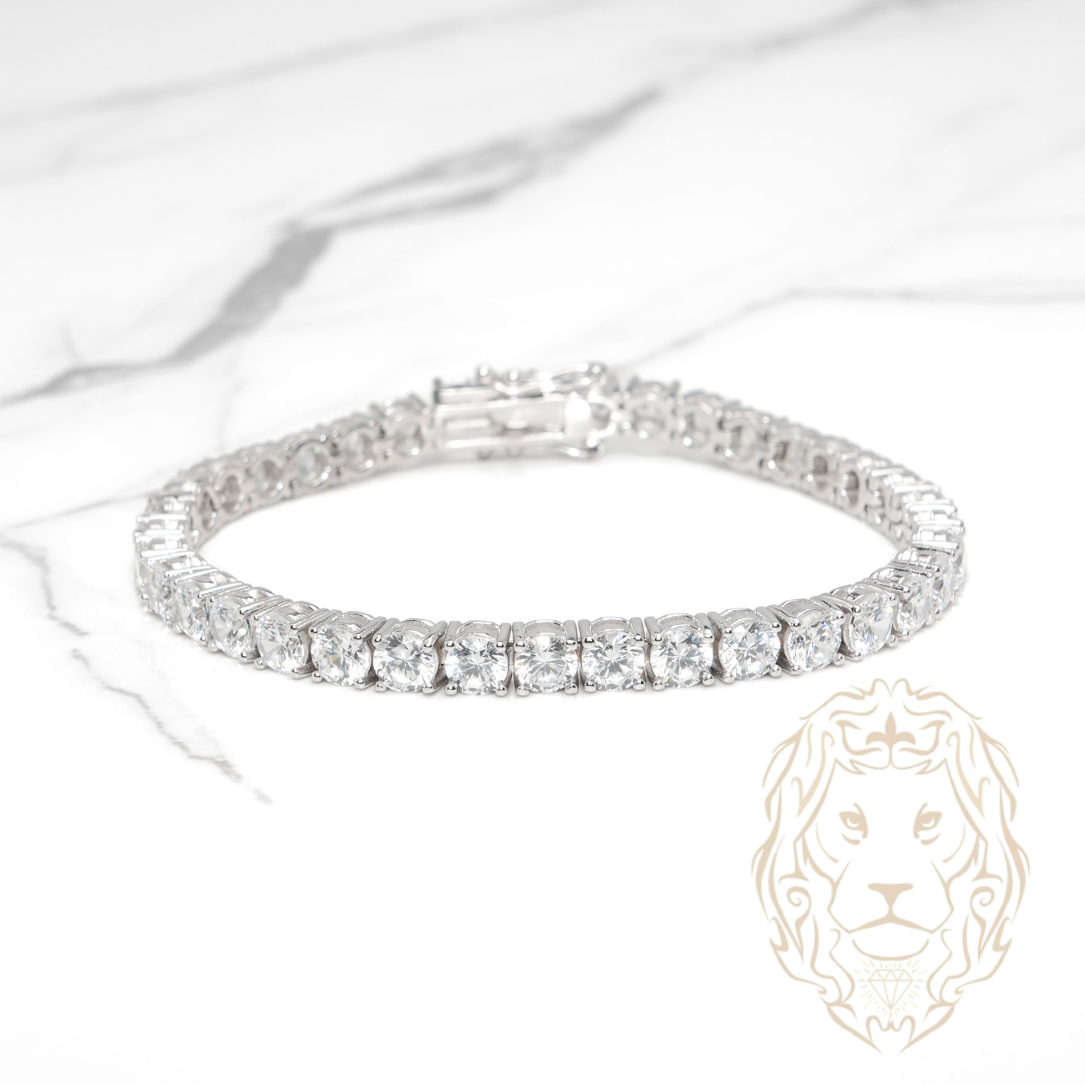 Bracelet - Argent tennis pierres cz rondes 5.2mm - BRS585