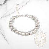 Bracelet - Argent curb pavé de cz - BRS571