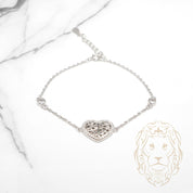 Bracelet - Argent coeur pavé de cz - BRS572