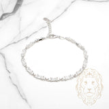 Bracelet - Argent pierres cz coupe émeraude & ronde - BRS578