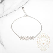Bracelet - Argent double C pavé de cz - BRS581