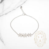 Bracelet - Argent double C pavé de cz - BRS581