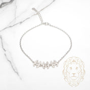 Bracelet - Argent double C pavé de cz - BRS582