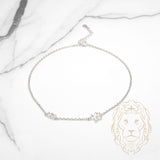 Bracelet de cheville - Argent papillon en pierres cz - ANS013