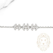 Bracelet - Argent double C pavé de cz - BRS581