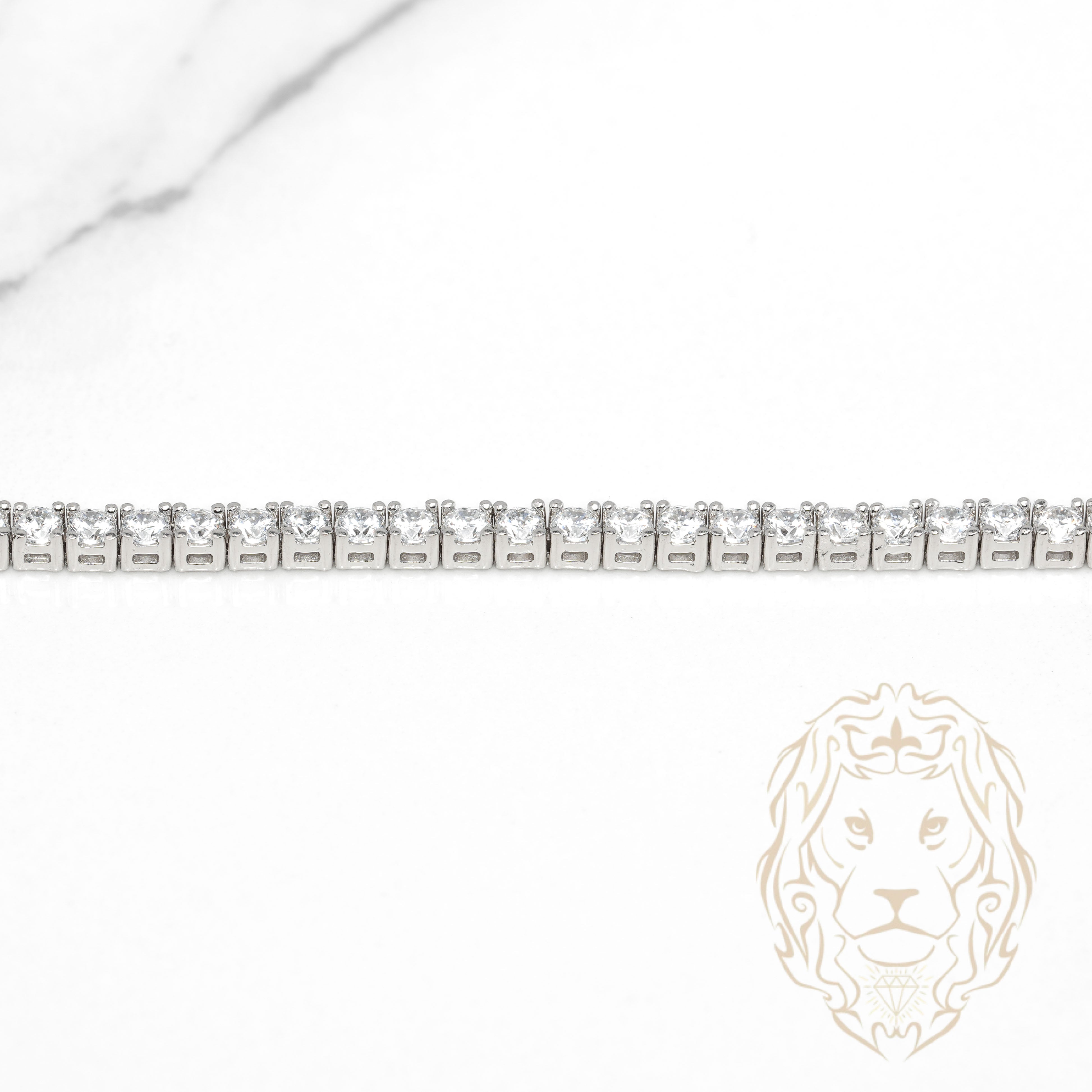 Bracelet - Argent tennis pierres cz rondes 3mm - BRS583