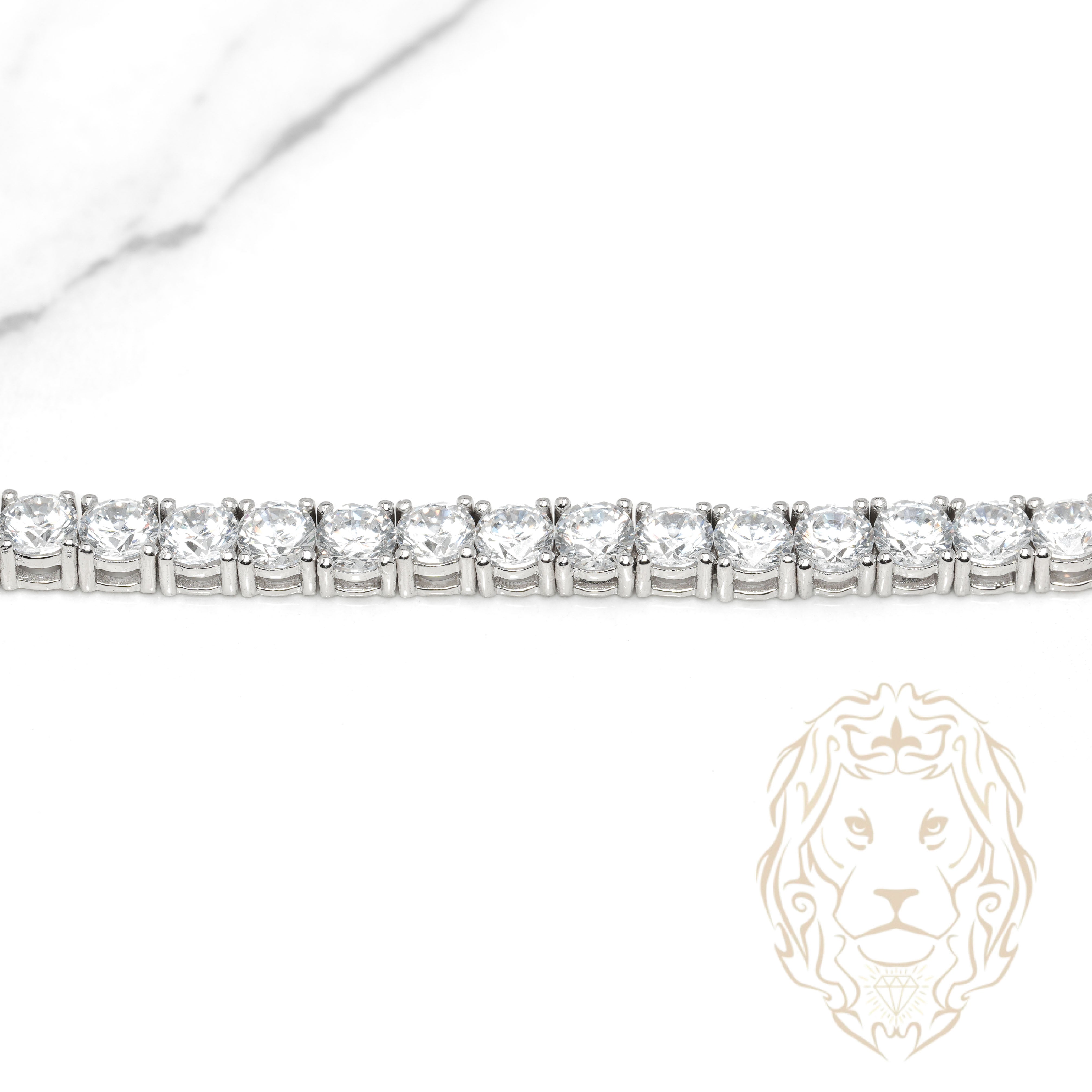 Bracelet - Argent tennis pierres cz rondes 4.6mm - BRS584