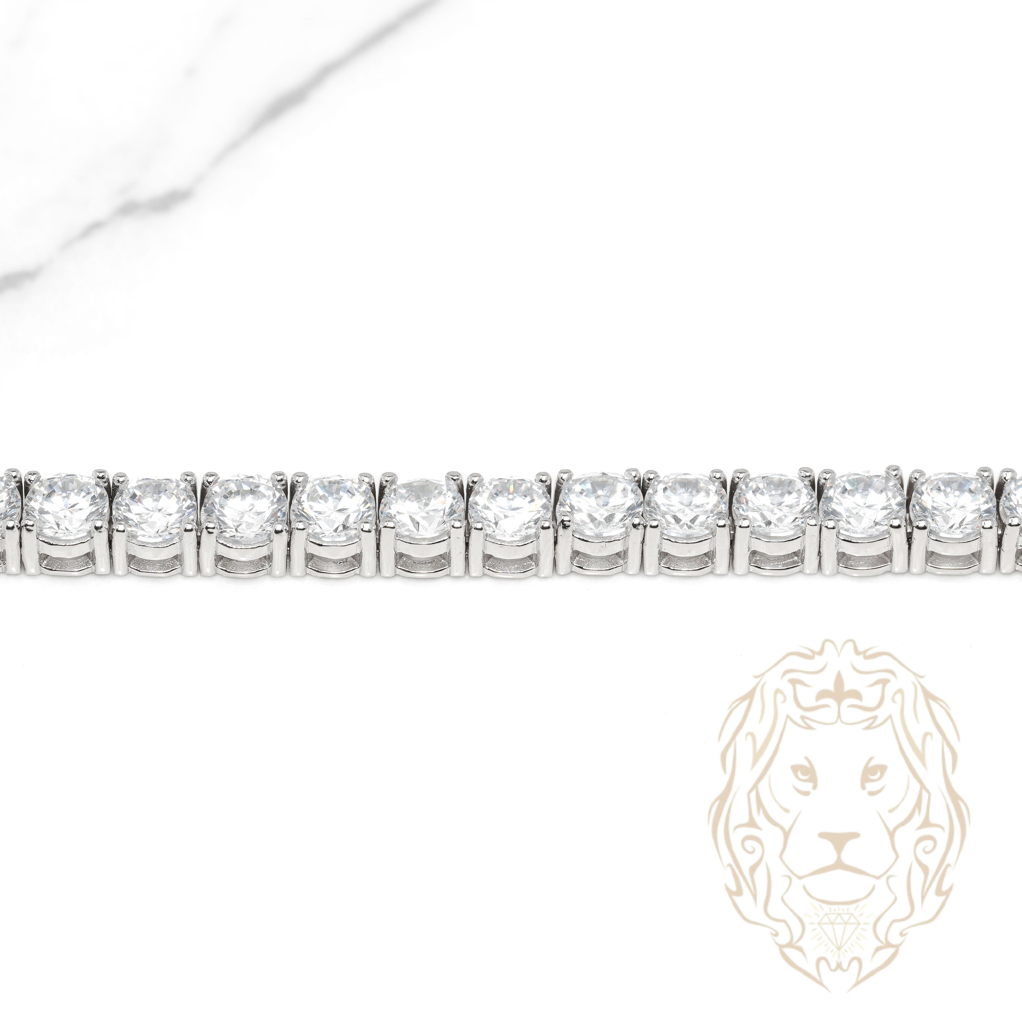 Bracelet - Argent tennis pierres cz rondes 5.2mm - BRS585