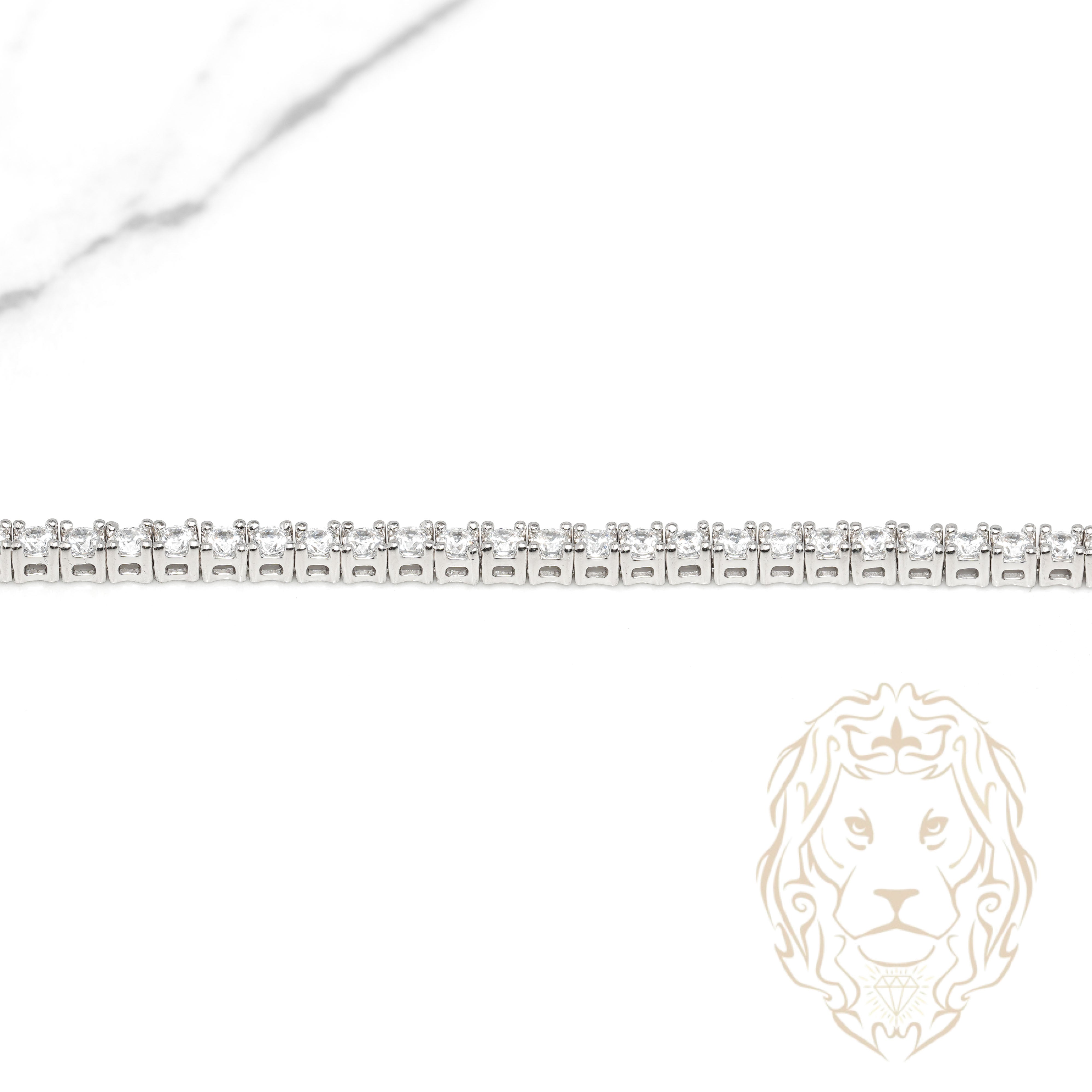 Bracelet - Argent tennis pierres cz rondes 2.6mm - BRS586