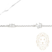 Bracelet de cheville - Argent papillon en pierres cz - ANS013