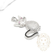 Pendentif - Argent chat pavé de cz - PES280