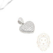 Pendentif - Argent coeur pavé de pierres cz - PES286