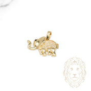 Pendentif - Or 10K jaune éléphant pavé de cz - PEG1231