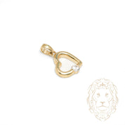 Pendentif - Or 10K jaune coeur avec une pierre cz - PEG1235
