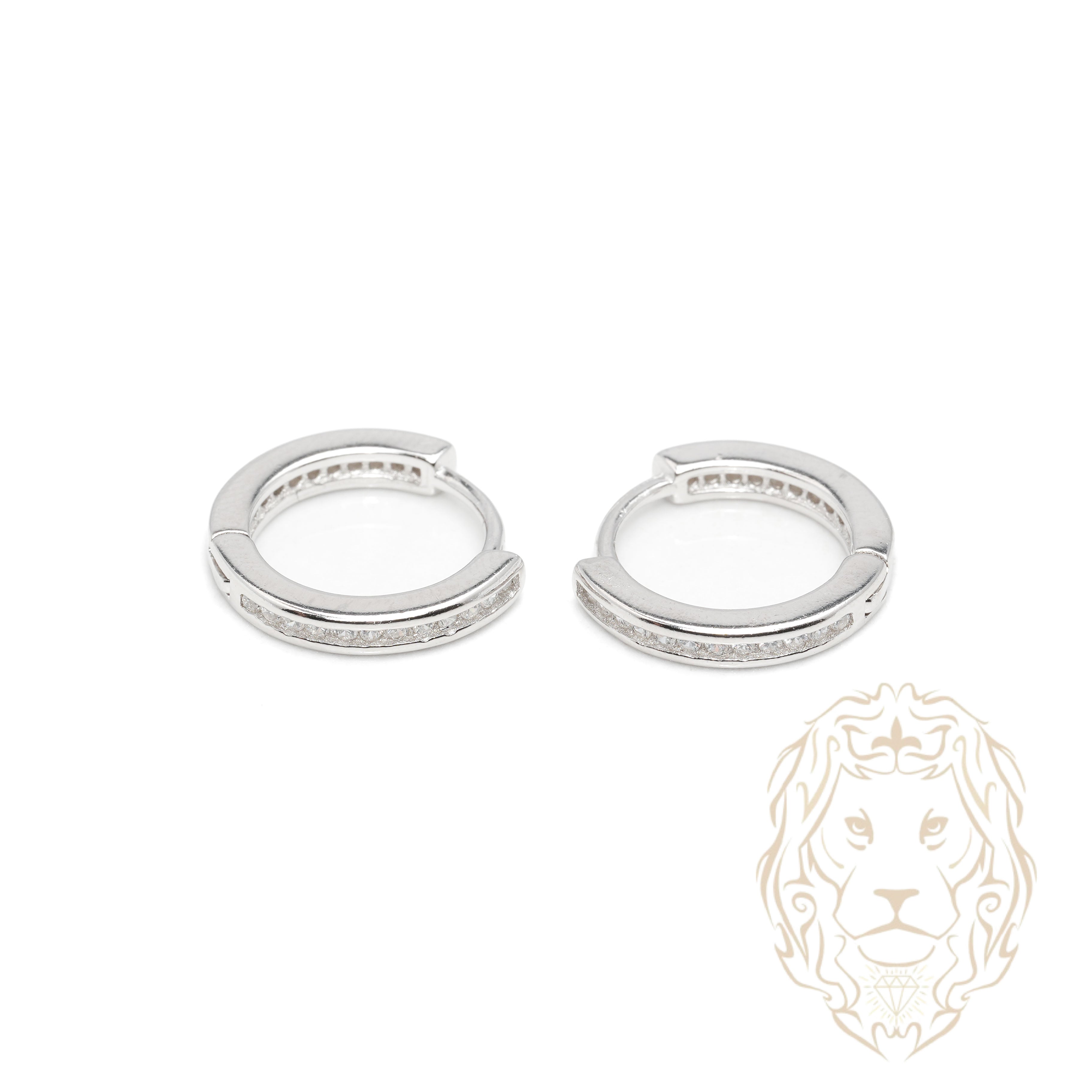 Huggies - Argent pierres cz 2mm X 10mm - BOS376