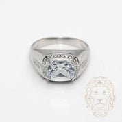 Bague - Argent pierre cz coupe coussin - RIS1385