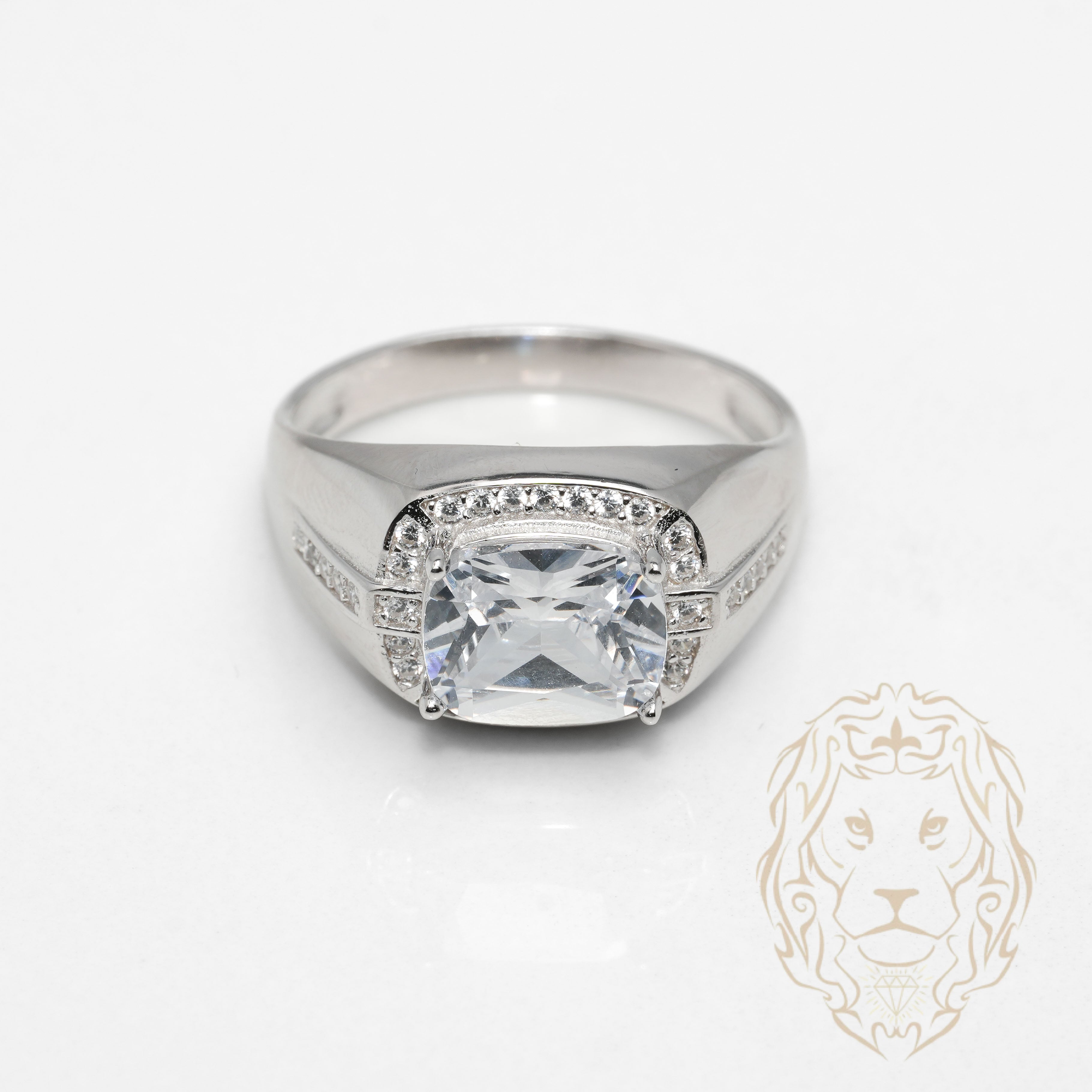 Bague - Argent pierre cz coupe coussin - RIS1385