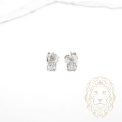 Studs - Argent pierre AAA coupe ronde 0.60TCW / 4mm - BOS385