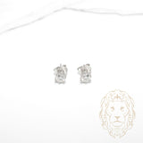 Studs - Argent pierre AAA coupe ronde 1.00TCW / 5mm - BOS386