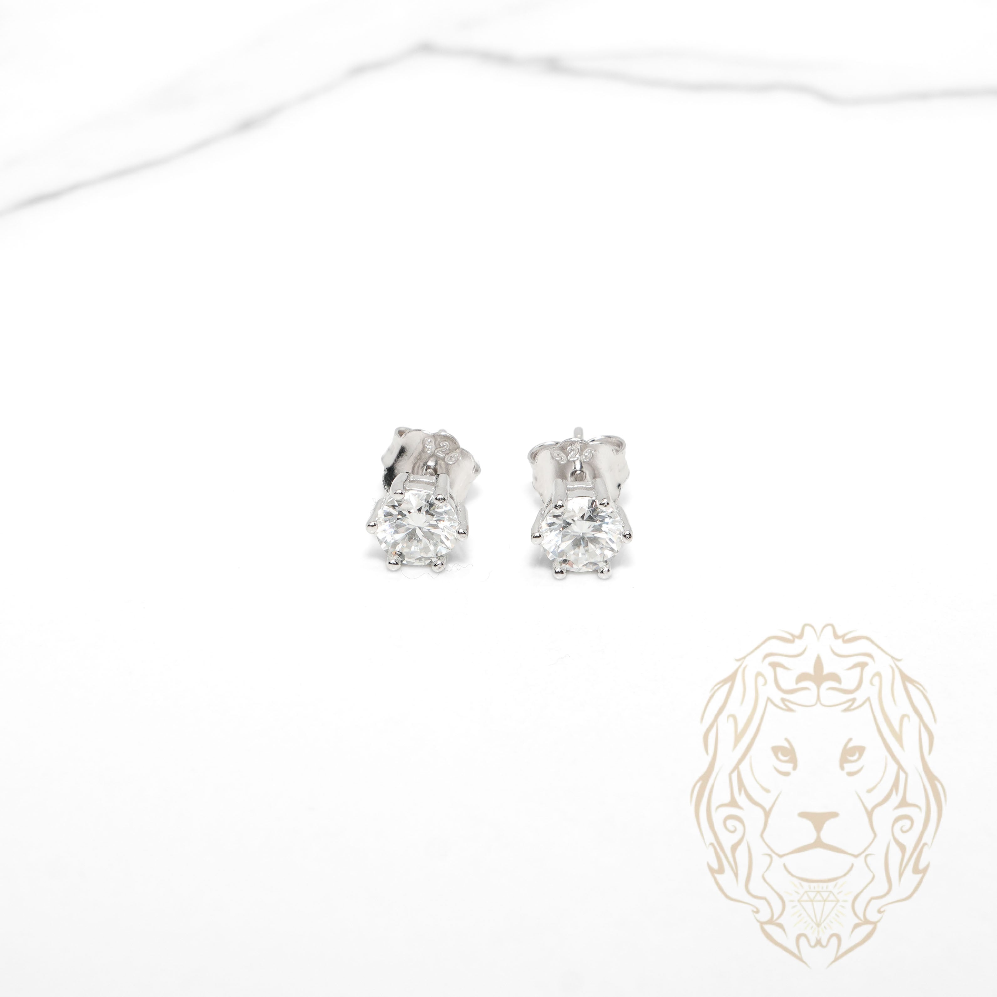 Studs - Argent pierre AAA coupe ronde 1.60TCW / 6mm - BOS387