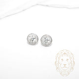 Studs - Argent halo pierres AAA coupe ronde 2.40TCW - BOS388