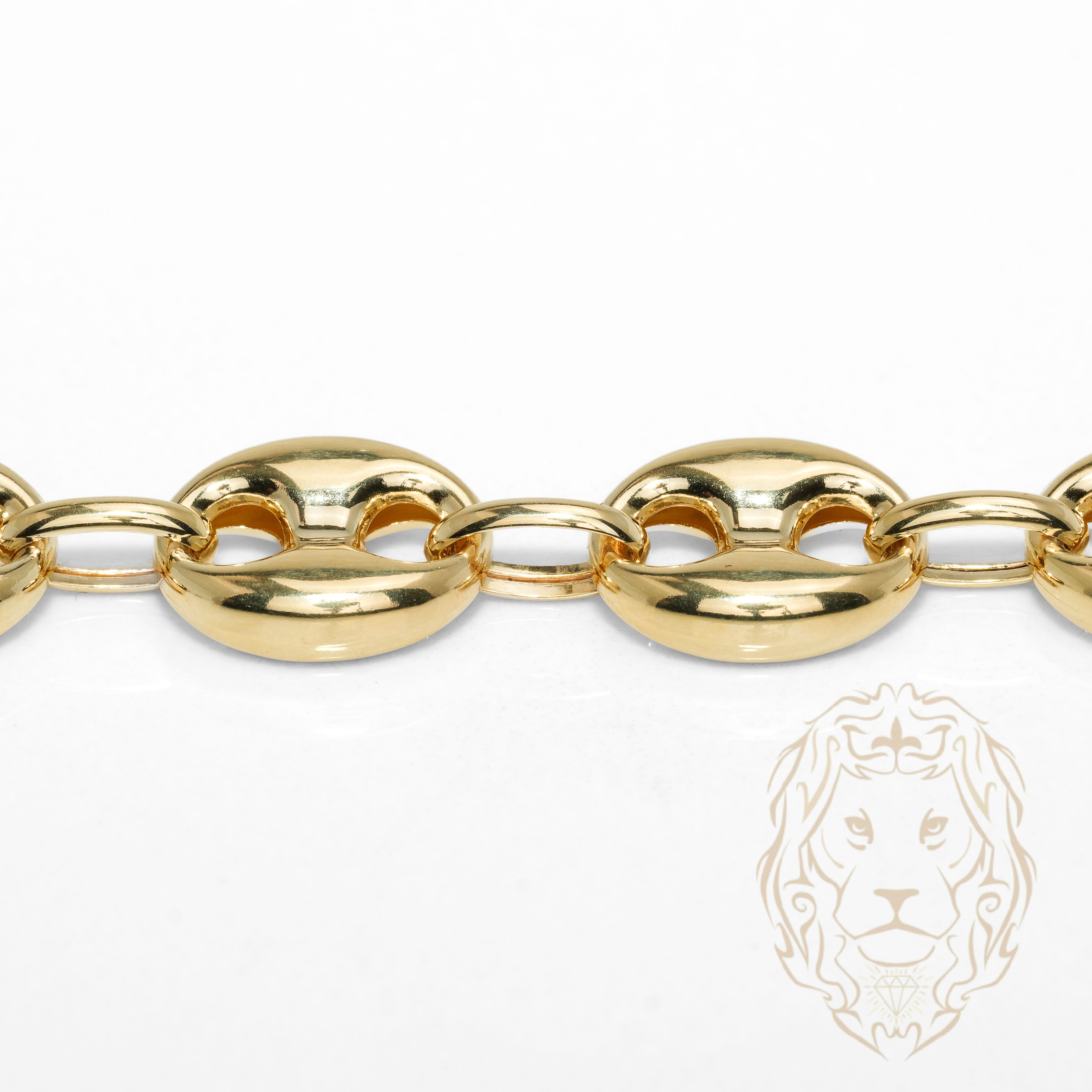 Bracelet - Or 10K jaune ancre gonflé 10mm - BRG929