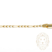 Bracelet - Or 10K jaune barre gravable 5mm & figaro - BRG930
