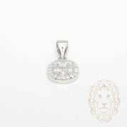 Pendentif - Argent halo composé de pierres AAA coupe ronde - PES291