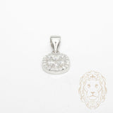 Pendentif - Argent halo composé de pierres AAA coupe ronde - PES291