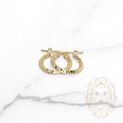 Hoops - Or 10K jaune coupe diamant 2mm X 11mm - BOG1258