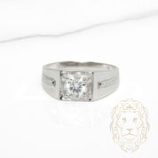 Bague - Argent pierre AAA coupe ronde 1.20CT - RIS1424