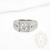Bague - Argent pierre AAA coupe ronde 1.20CT - RIS1424