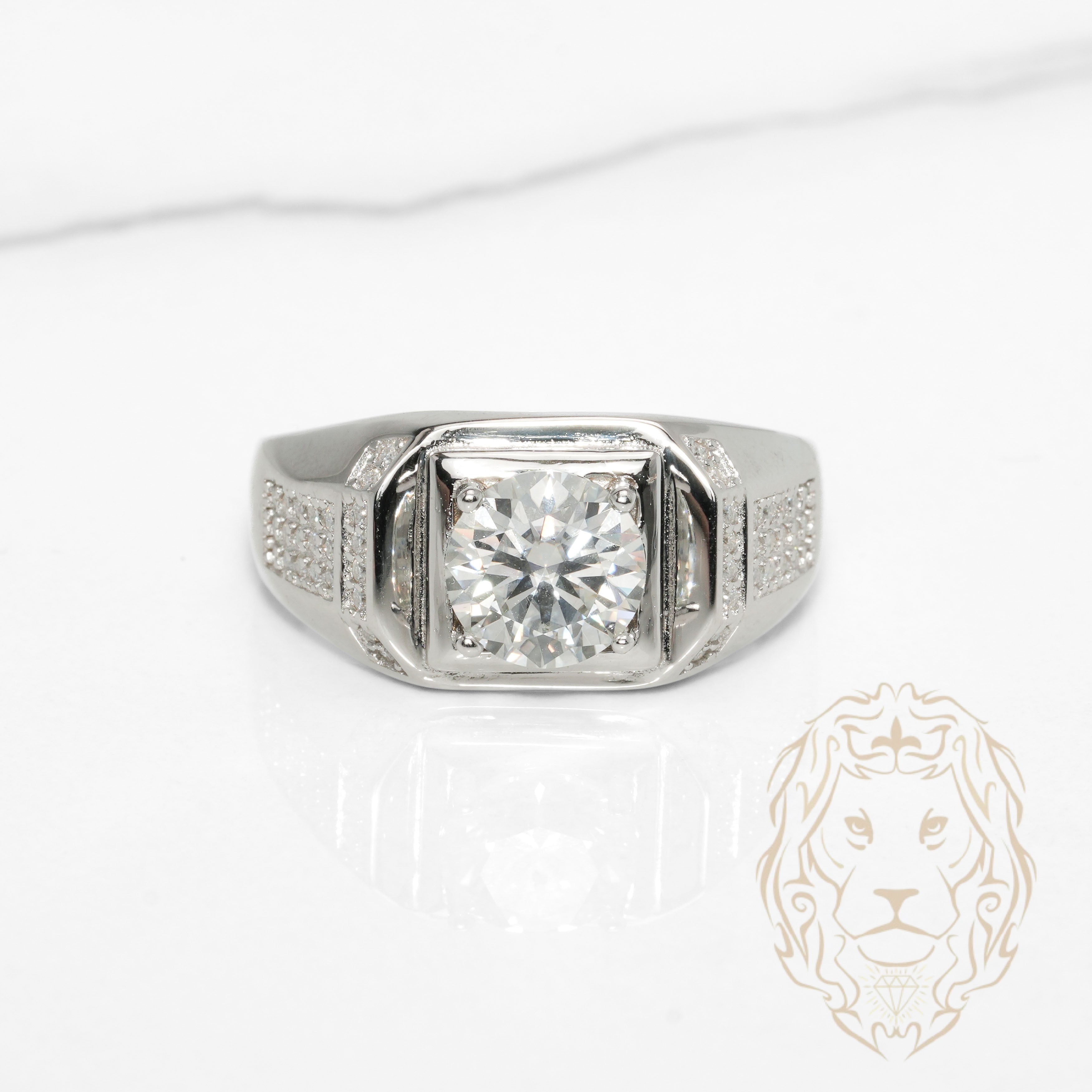 Bague - Argent pierre AAA coupe ronde 2.00CT - RIS1425