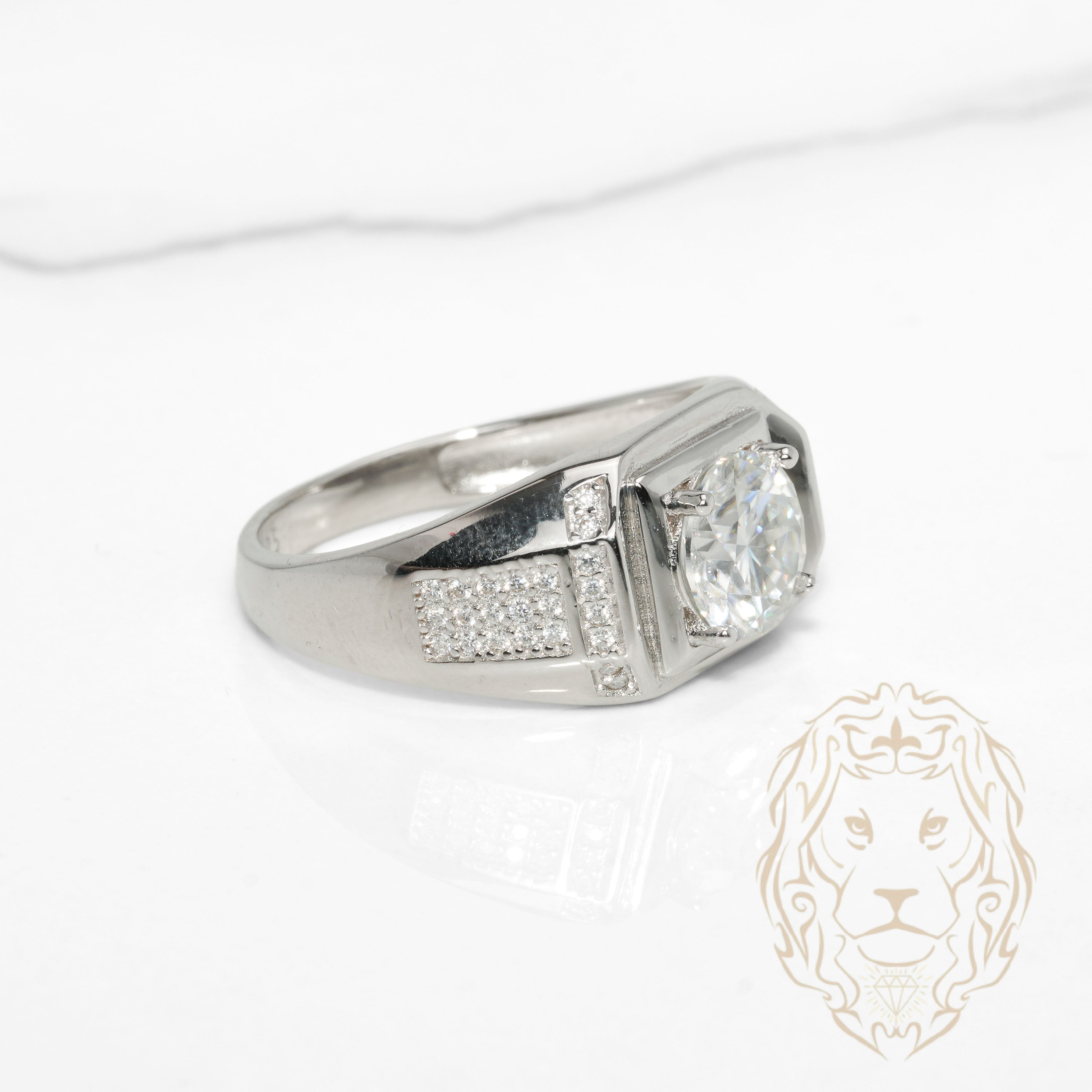 Bague - Argent pierre AAA coupe ronde 2.00CT - RIS1425