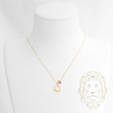 Collier - Or 18K jaune blossom guillochée - CHG1268