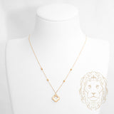 Collier - Or 18K jaune trèfle guilloché et découpé - CHG1270