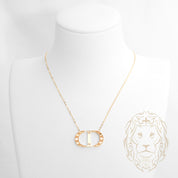 Collier - Or 18K jaune CD pierres cz - CHG1274