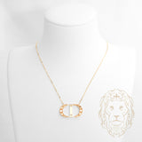 Collier - Or 18K jaune CD pierres cz - CHG1274
