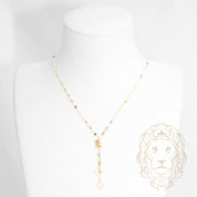 Collier - Or 18K jaune paillettes & trèfles pendants - CHG1280