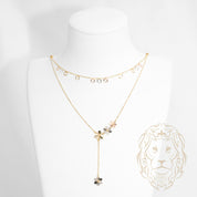 Collier - Or 18K tricolor jaune, blanc & rose stack cerlces & fleurs guillochés - CHG1282