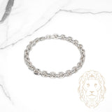 Bracelet - Argent câble carré 6.3mm - BRS598