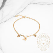 Bracelet - Or 18K jaune papillon & trèfles coupe diamant - BRG947