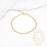 Bracelet - Or 18K jaune infini coupe diamant & curb - BRG952