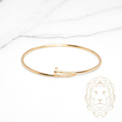 Bracelet jonc - Or 18K jaune clou mini - BRG941