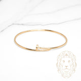 Bracelet jonc - Or 18K jaune clou mini - BRG941