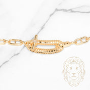 Collier - Or 18K jaune fermoir à bascule coupe diamant  - CHG1265