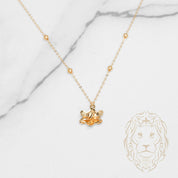 Collier - Or 18K jaune fleur coupe diamant - CHG1271