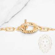 Bracelet - Or 18K jaune fermoir à bascule coupe diamant  - BRG946