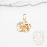 Pendentif - Or 18K jaune blossom coupe diamant - PEG1245