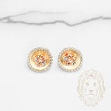 Studs - Or 18K tricolor jaune, blanc & rose gala - BOG1278
